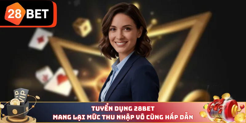 Tuyển dụng 28BET mang lại mức thu nhập vô cùng hấp dẫn